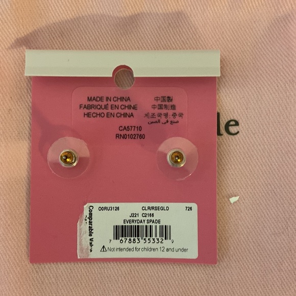 Kate Spade everyday spade rose gold earrings - Picture 5 of 5